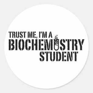 Sticker Rond Étudiant en biochimie
