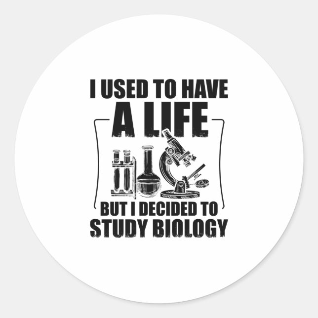 Sticker Rond Étudiant en biologie | Cadeaux scientifiques biolo (Devant)