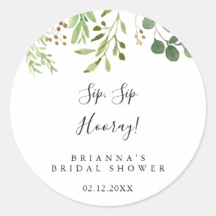 Sticker Rond Eucalyptus Simple Sip Sip Hooray Fête des mariées