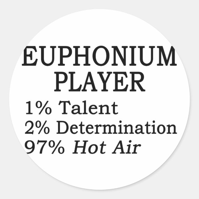 Sticker Rond Euphonium Player Hot Air (Devant)