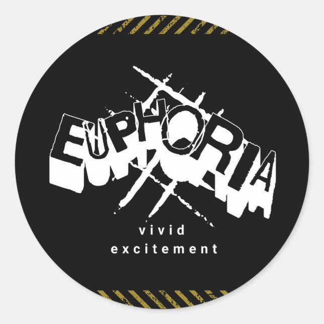 Sticker Rond Euphoria Vivid Excitation (Devant)