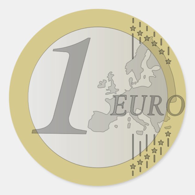 Sticker Rond Euro Coin (Devant)