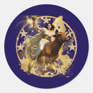 Sticker Rond Europa Aurora