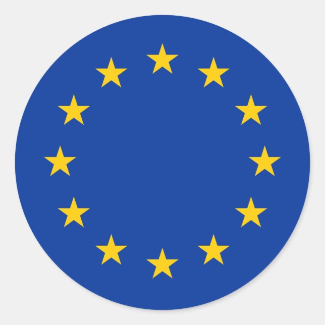 Sticker Rond European Union EU Flag (Devant)