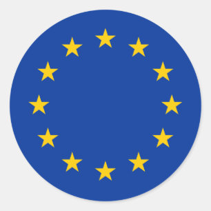 Sticker Rond European Union EU Flag
