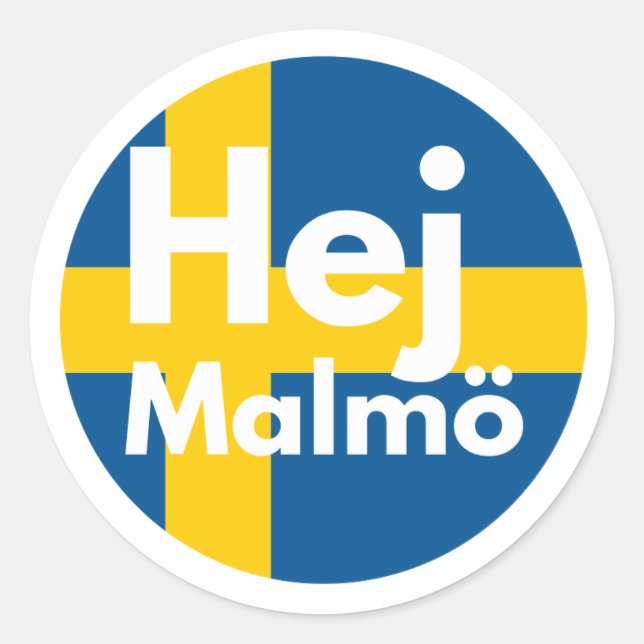 Sticker Rond Eurovision Songcontest 2024 T-shirt Unisex Sweden (Devant)