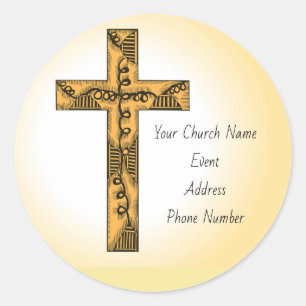 Sticker Rond Événement d'église personnalisée