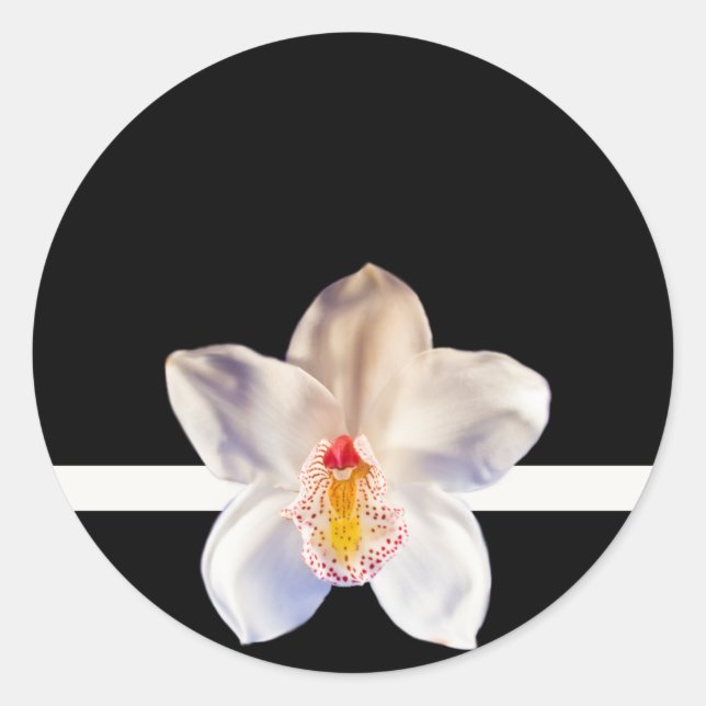 Sticker Rond Événement sur le phoque de l'enveloppe de l'orchid (Devant)