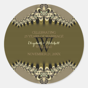 Sticker Rond Événements spéciaux en dentelle Vintage moderne