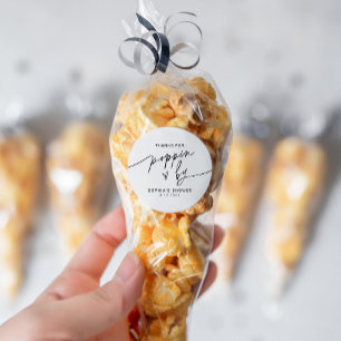 Sticker Rond EVERLEIGH Popcorn Favor Stick Merci pour Poppin By