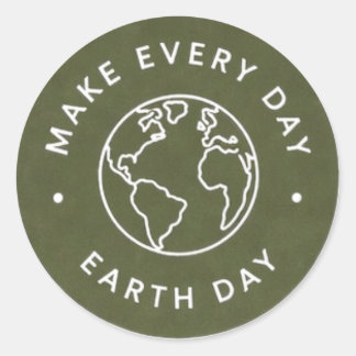 Sticker Rond Every Day Earth Day