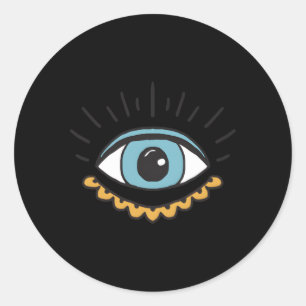 Sticker Rond Evil Eye Nazar Grèce Protection