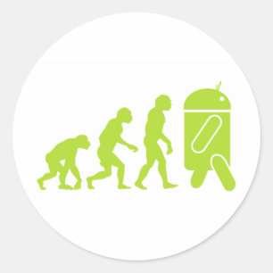 Sticker Rond Évolution Android