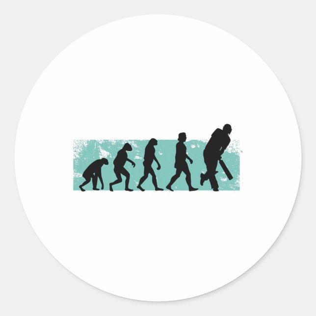 Sticker Rond Évolution de cricket Cricket  (Devant)