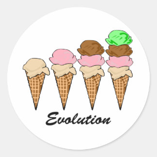 Sticker Rond Évolution de la glace