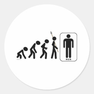 Sticker Rond Évolution des hommes