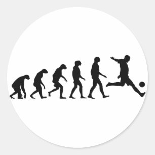Sticker Rond Évolution du football