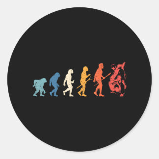 Sticker Rond Évolution Du Judo Arts Martiaux Lover Judoka