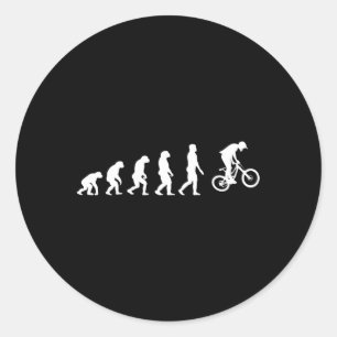 Sticker Rond Évolution Du Vélo De Montagne Mtb