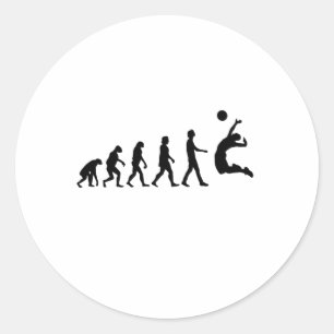 Sticker Rond Évolution du volley-ball