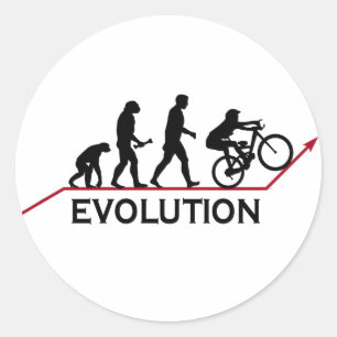Sticker Rond Évolution du VTT