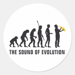 Sticker Rond evolution jazz