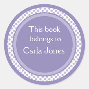 Sticker Rond Ex-libris personnalisés : Pois de lavande