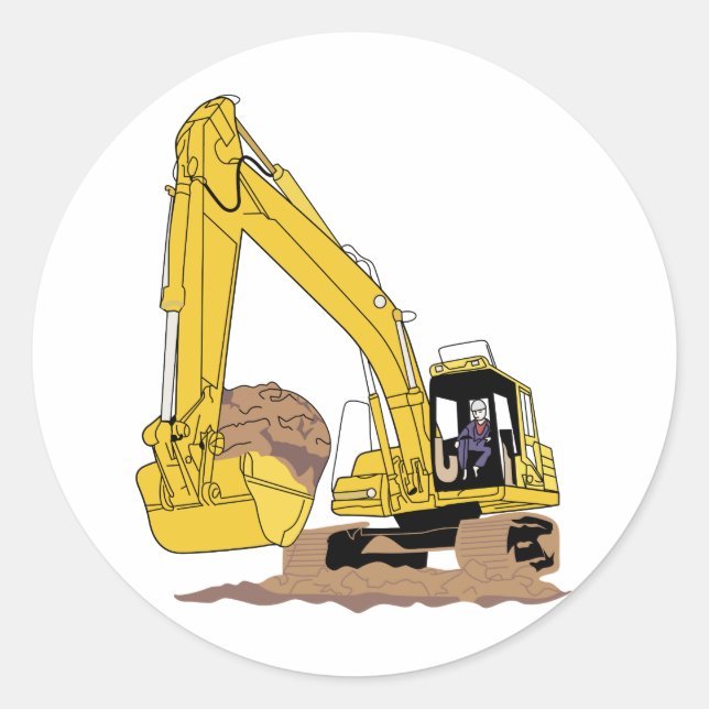 Sticker Rond Excavateur (Devant)