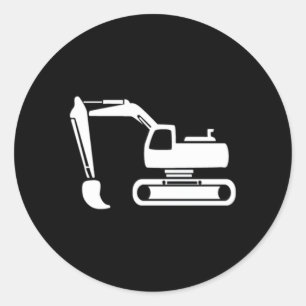 Sticker Rond Excavateur