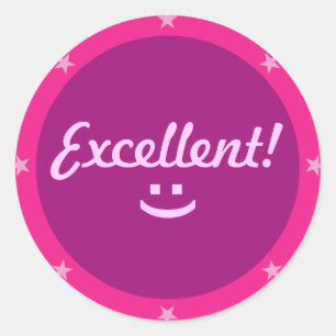 Sticker Rond Excellents 2 - Série d'autocollant de professeur