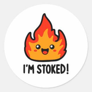 Sticker Rond Excité