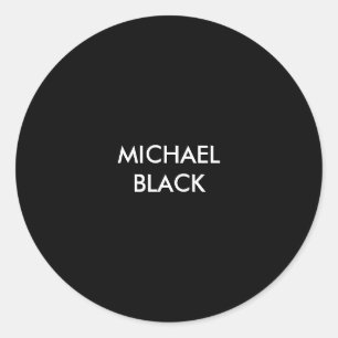 Sticker Rond Exclusif spécial noir unique moderne minimaliste
