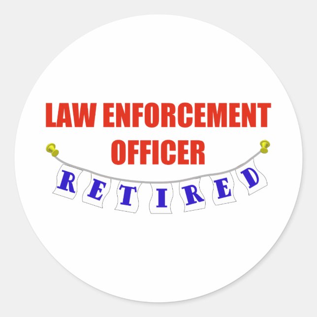 STICKER ROND EXÉCUTION DE LA LOI RETRAITÉE (Devant)