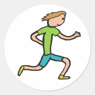 Sticker Rond Exécution et Jogging