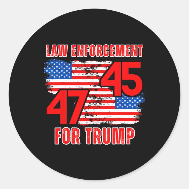 Sticker Rond Exécution Pour Trump 45 47 (Devant)