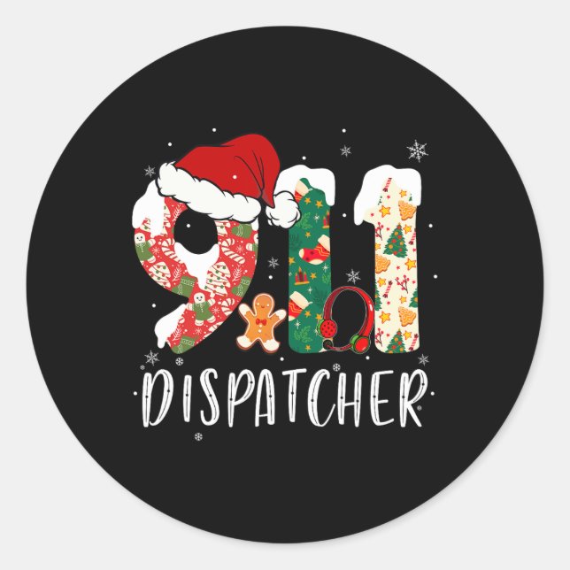 Sticker Rond Expéditeur Noël 911 (Devant)