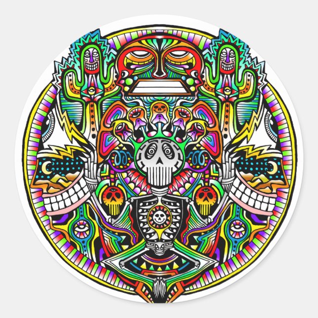 Sticker Rond Expérience sonore (Devant)