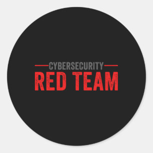 Sticker Rond Expert en sécurité informatique de l'équipe rouge