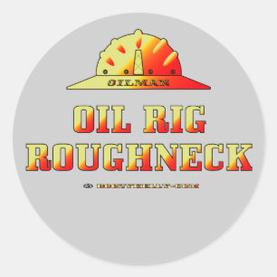 Sticker Rond Expert pétrolier, foreur de plate-forme