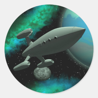 Sticker Rond Explorateur Starship (Round)