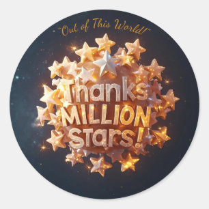Sticker Rond Explorateurs de Galaxy - Hors de ce monde Merci St