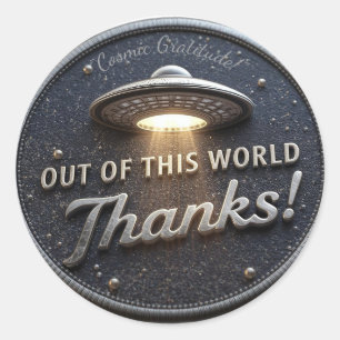 Sticker Rond Explorateurs de la Galaxie – Remerciements de l'Es