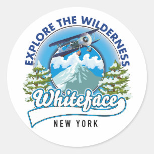 Sticker Rond Explorer la nature, Whiteface New York