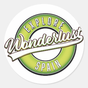 Sticker Rond Explorer l'Espagne Wonderlust