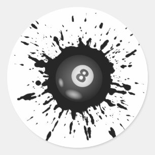 Sticker Rond Explosion de billard