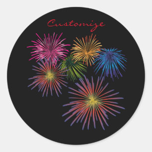 Sticker Rond Explosion de feux d'artifice Thunder_Cove