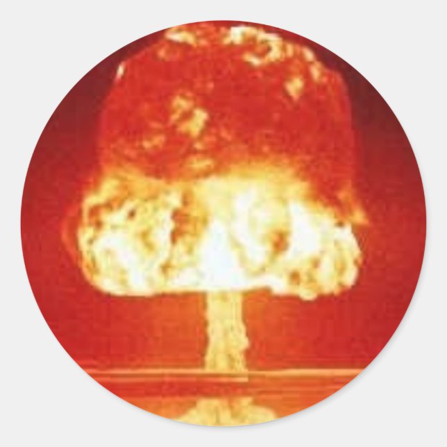 Sticker Rond explosion nucléaire (Devant)