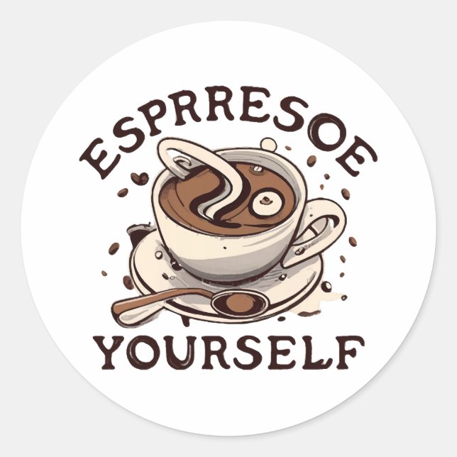 Sticker Rond Exprimez-vous (Devant)