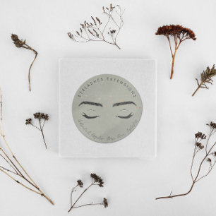 Sticker Rond Extensions de cils Emballage Faux Foil Étoiles