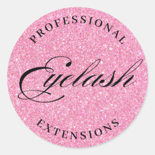Sticker Rond extensions professionnelles eyelash parties scinti